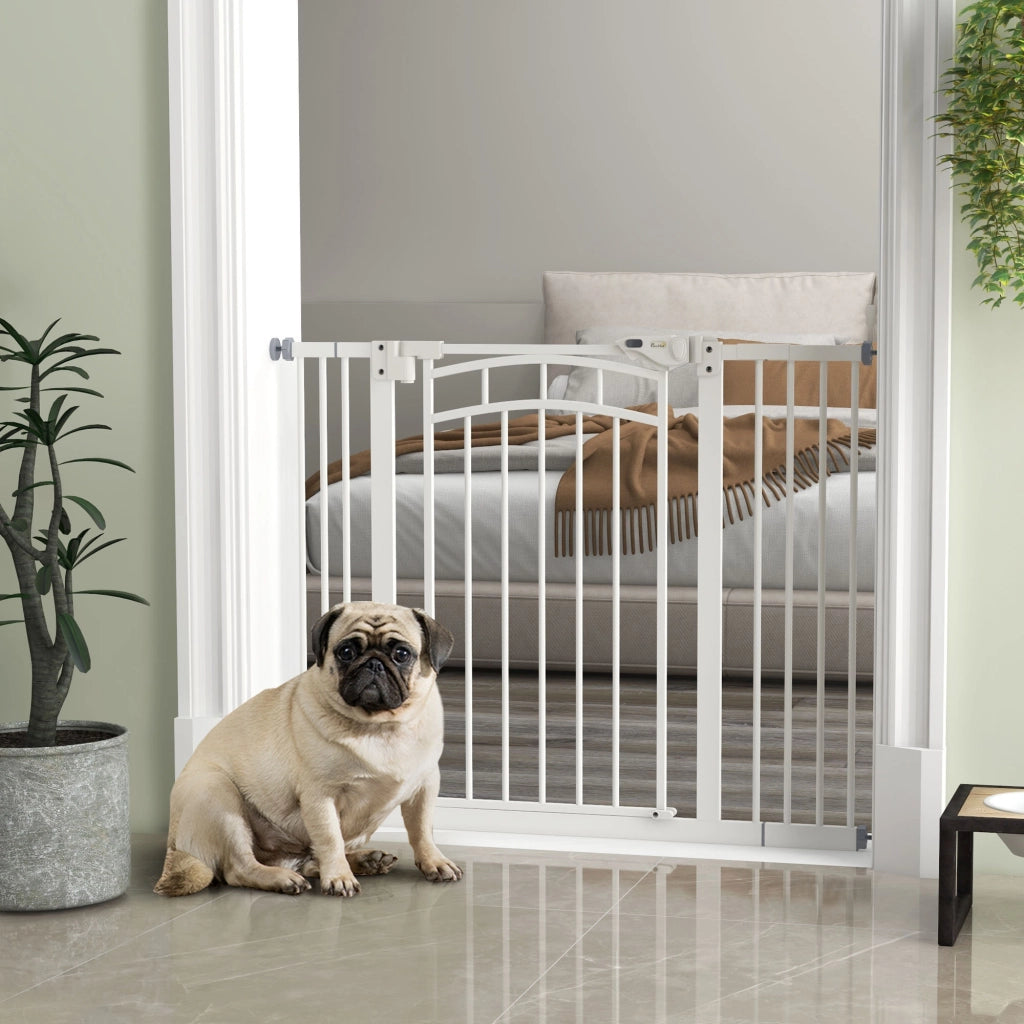 Cancello di Sicurezza per Scale e Animali ¨C zephmum ¨C Bianco 100x4x76 cm