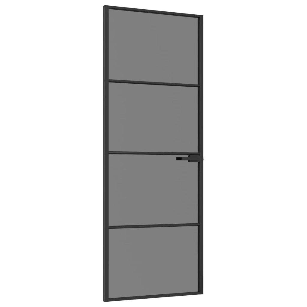 Porta Interna 76 x 201,5 cm Vetro Temperato e Alluminio 42054101