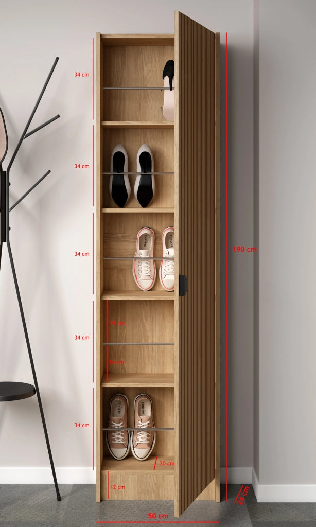 Scarpiera Herdasa effetto rovere dorato stampa doghe rovere 190x50x24