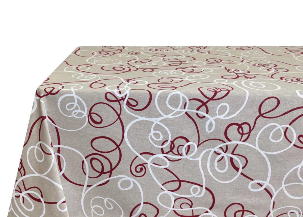 Tovaglia Per Salotto Cucina In Miros Misto Cotone Made In Italy Penelope RP - 140X300 - Bordeaux