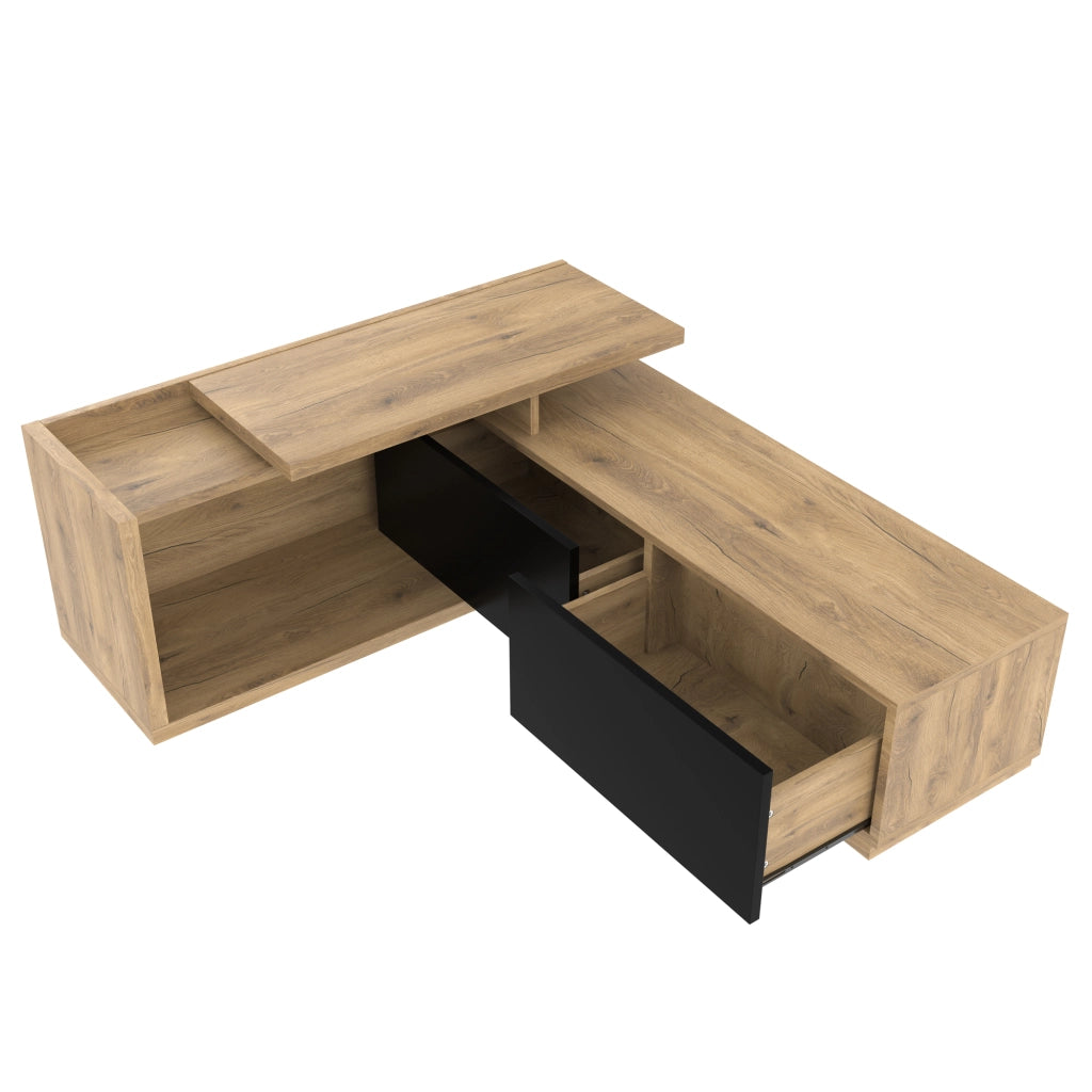 Mobile TV Modulare con LED ¨C MINIMAL ¨C Legno, Estensibile fino a 2m