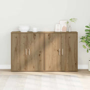 vidaXL Credenza 2 pcs rovere artigianale 60 x 31 x 70 cm