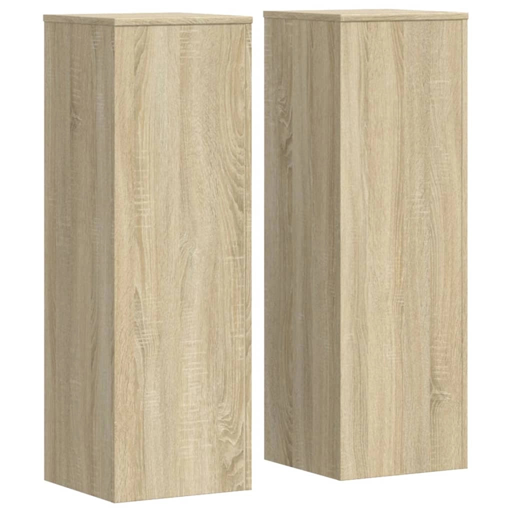 Portavasi mobili per fiori set da 2 legno ingegnerizzato Sonoma marrone 02_0045352