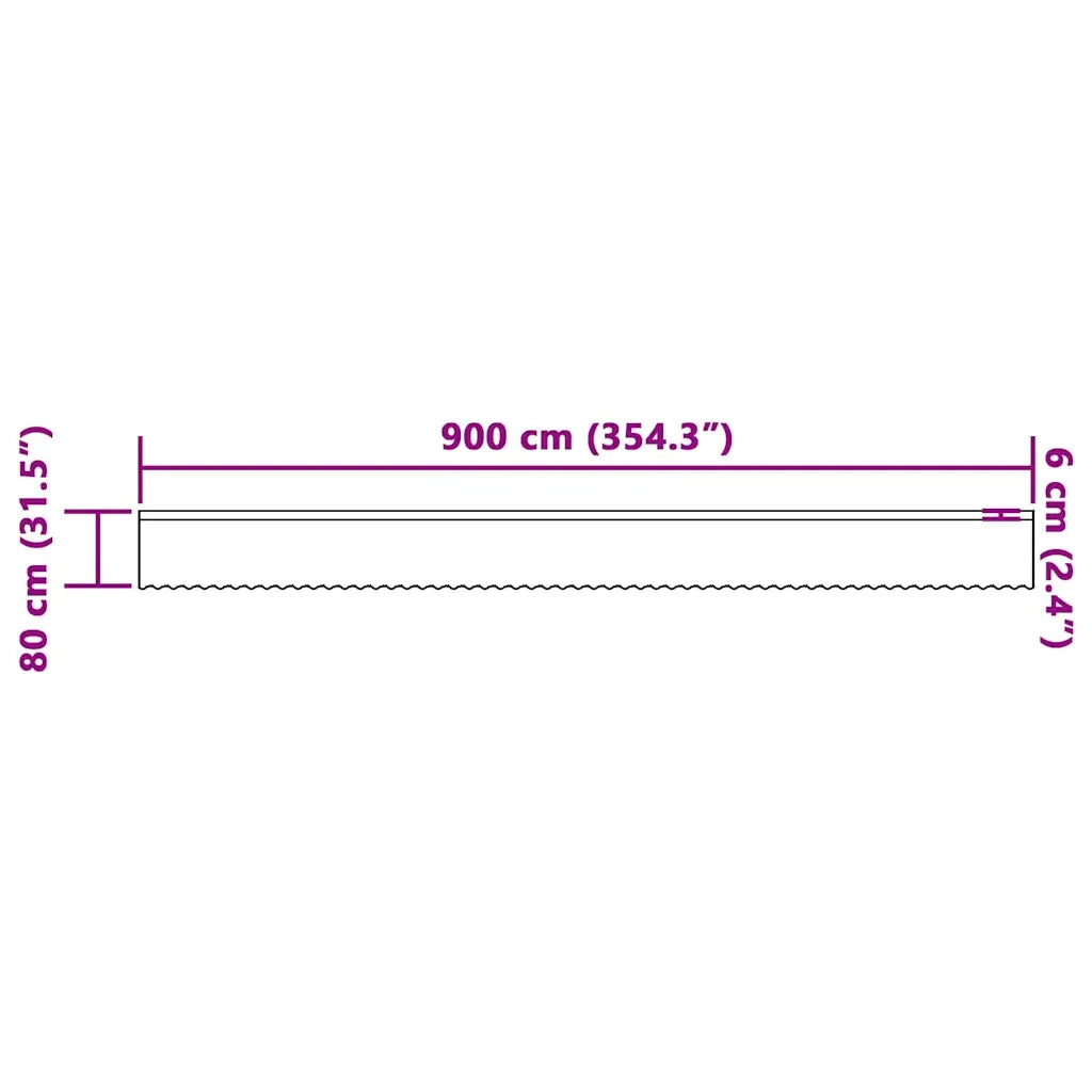 vidaXL Tende con tende Bianco 900 x 80 cm Poliestere
