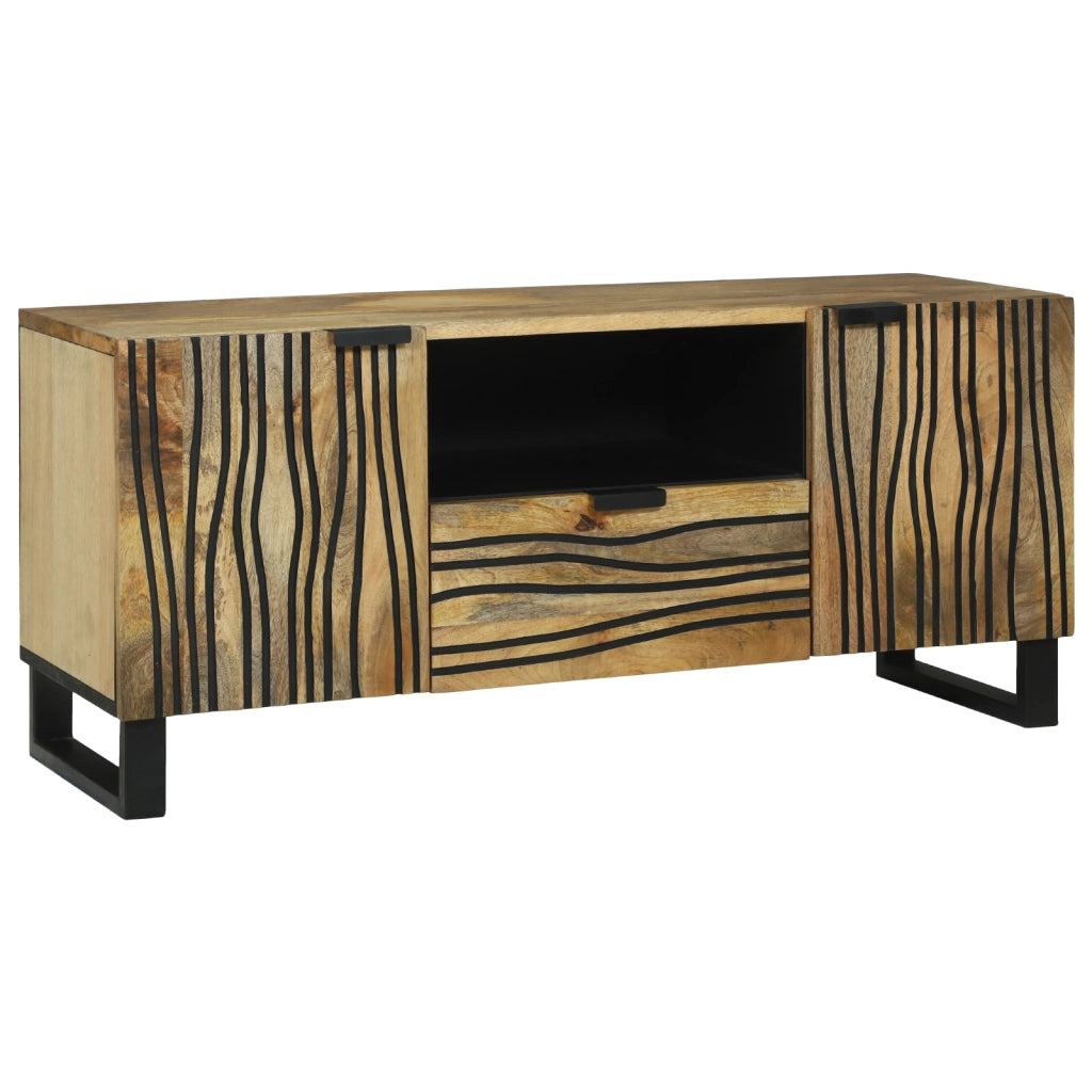 Mobile TV 105x33.5x46 cm Legno Massello di Mango