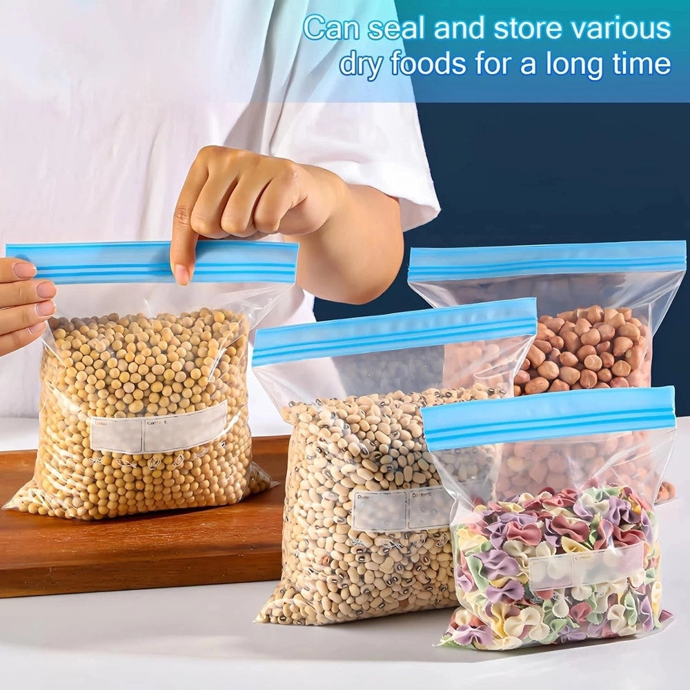 Trade Shop - 70 Pz Sacchetti Per Alimenti Congelatore Riutilizzabili Con Chiusura Ermetica 3 Misure -