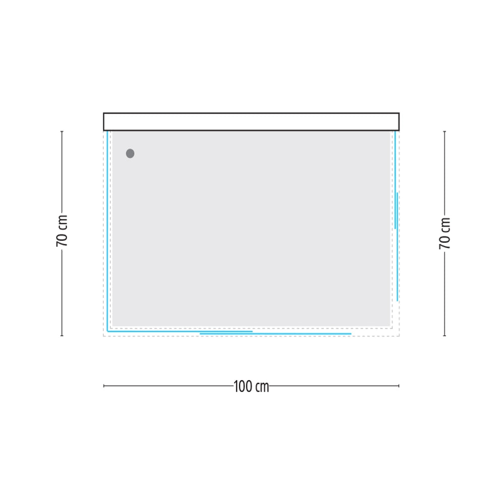 Ogomondo box cabina doccia corner 3 lati cristallo temprato trasparente 70x100x70 + piatto doccia acrilico