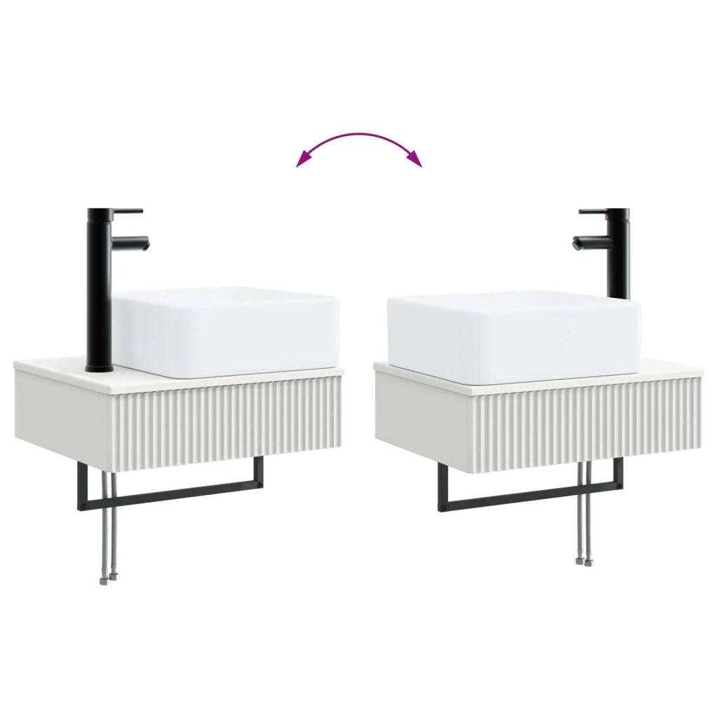 Set di mobili per il bagno 2 pz Bianco 33 x 34,5 x 100 cm 3406103