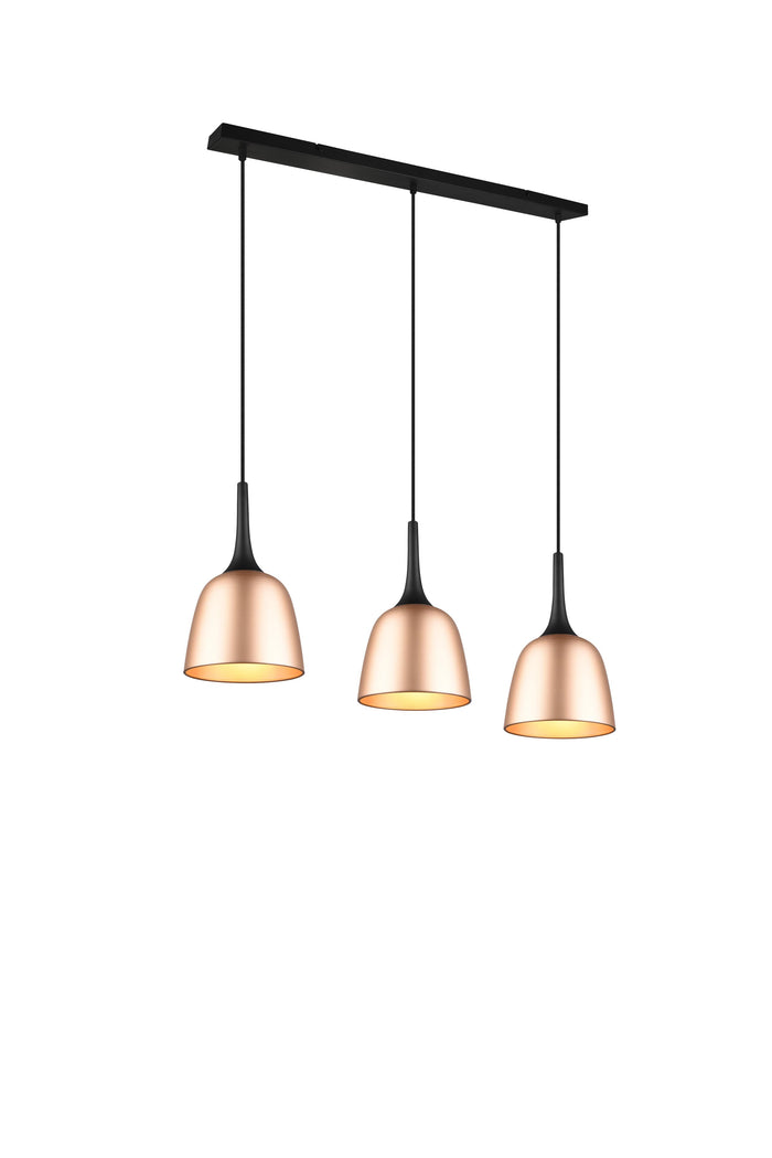 Lampada a Sospensione da Interno  E27 in Alluminio Ottone Satinato