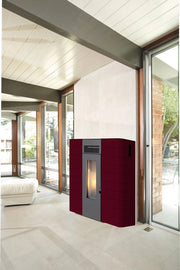 1pz stufa pellet king idro slim 16 bordeaux cod:ferx.90822