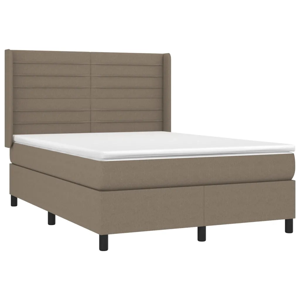 Giroletto a Molle con Materasso Tortora 140x200 cm in Tessuto 3131517