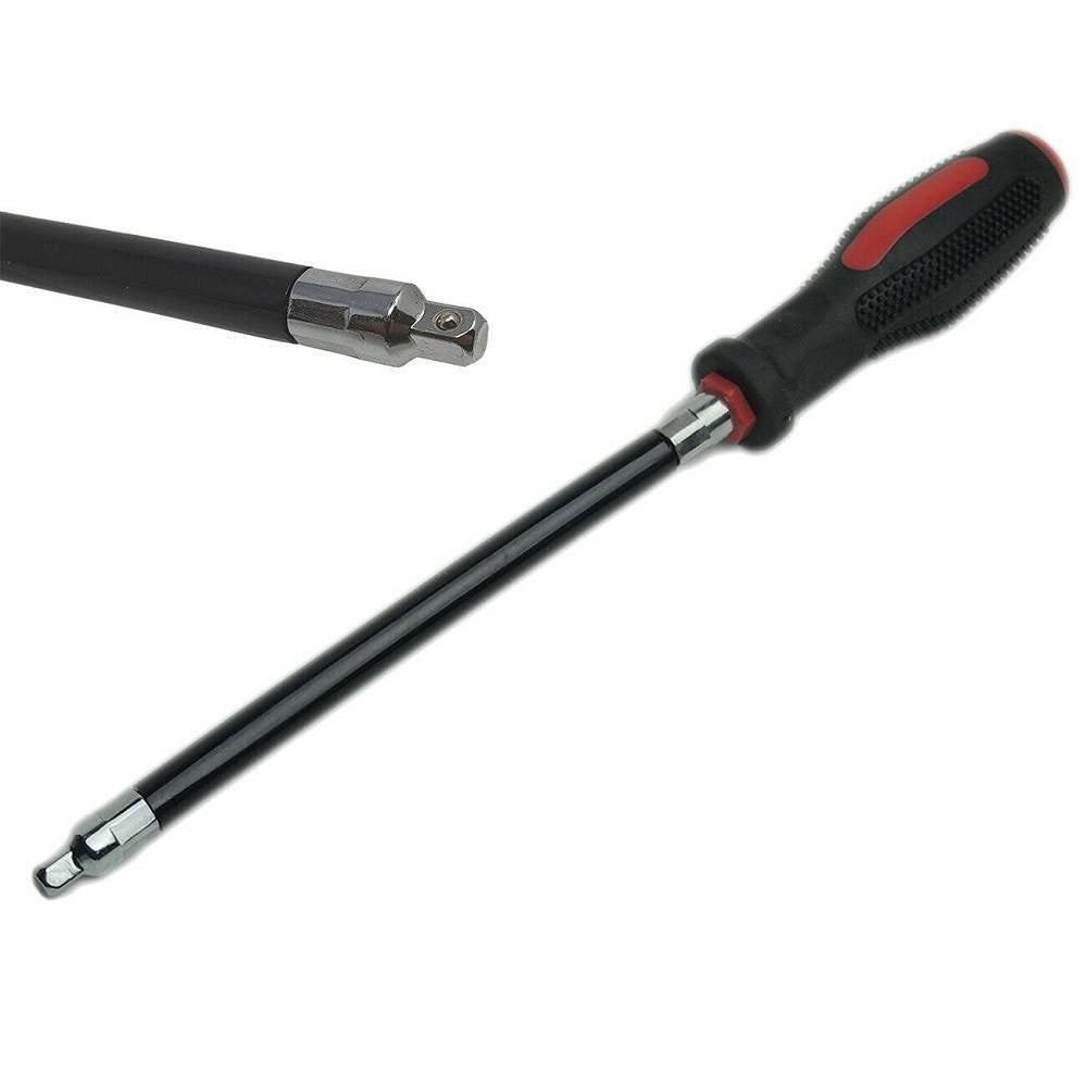 Trade Shop - Cacciavite Giravite Flessibile Da 300 Mm Porta Bussole Torx Maschio -