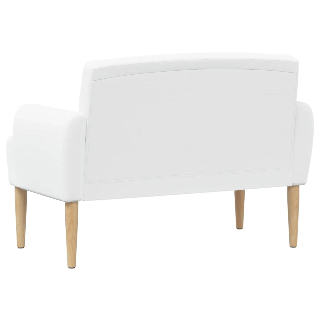 Loveseat con bottoni imbottiti Bianco 116 x 67 x 80 cm Tessuto 42041785