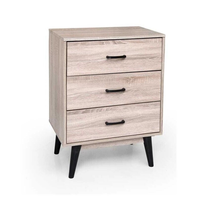 ARES CASSETTIERA A 3 CASSETTI IN LEGNO 60 X 40 X 80 CM COLORE ROVERE