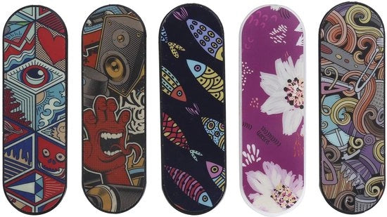 Set di supporti per smartphone universale - 5 pezzi - design sottile - silicone - supporto per telefono - supporto per dito - supporto per telefono stazionario