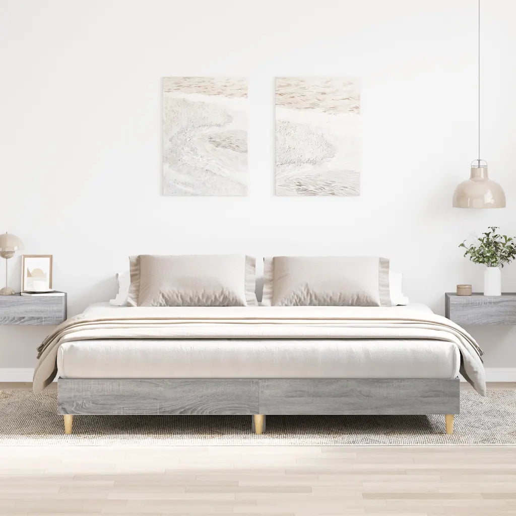 Giroletto senza Materasso Grigio Sonoma 160x200 cm Truciolato