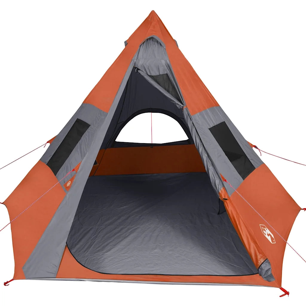 Tenda da Campeggio Tipi 7 Persone Arancione Impermeabile 94429