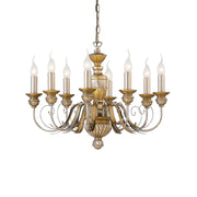Lampadario Classico Firenze Materie Plastiche Oro 8 Luci E14