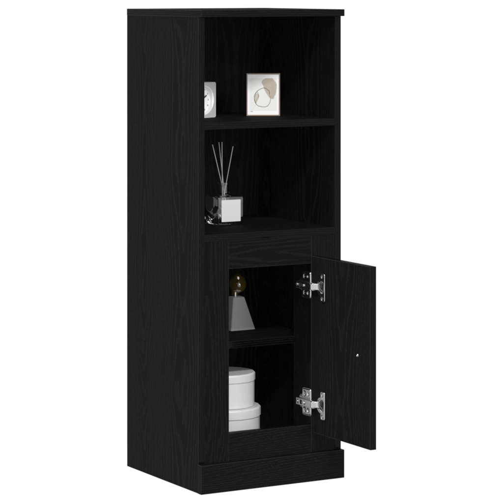 Highboard Rovere Nero 36x35.5x103.5 cm Legno ingegnerizzato