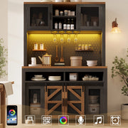 Mobile Multiuso con LED e USB ¨C MINIMAL ¨C Nero, Grande Stoccaggio