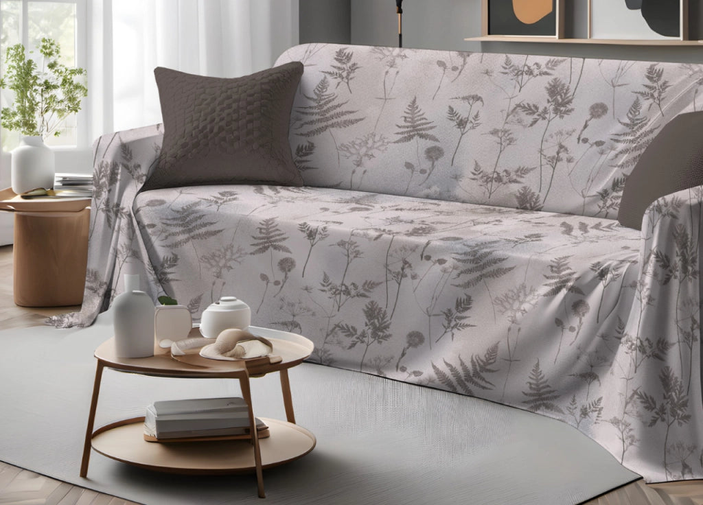 Telo Arredo Granfoulard Copritutto Salvadivano 100% Cotone Dis. Soffione - Singolo - Beige