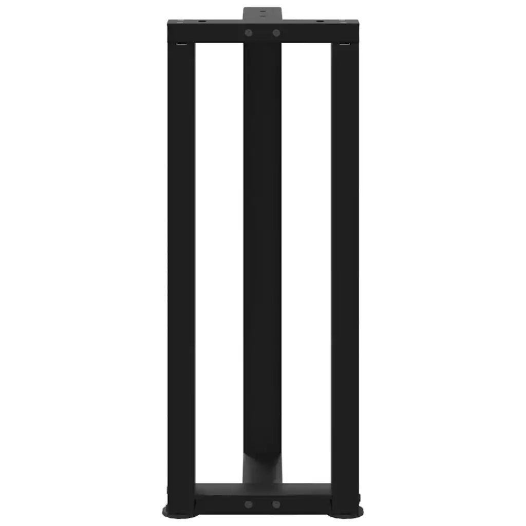 Gambe per Tavolo Consolle a Forma di T 2 pz Nere 38x25x(72-73) cm Acciaio 4013044