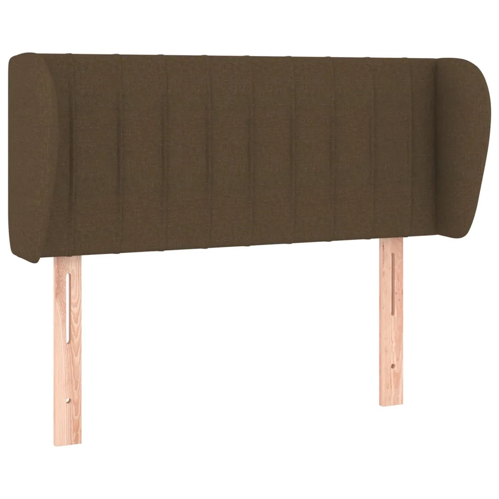 Testiera ad Orecchio-Testata con Orecchie Marrone Scuro 103x23x78/88 cm in Tessuto 816455