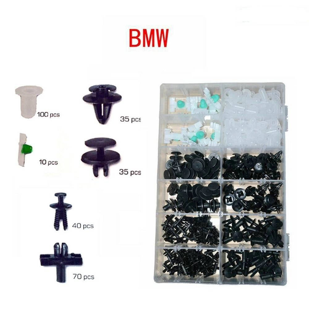 Trade Shop - Set Clip Di Fissaggio Per Auto Bmw Confezione 290 Pezzi Ricambi Plastica -