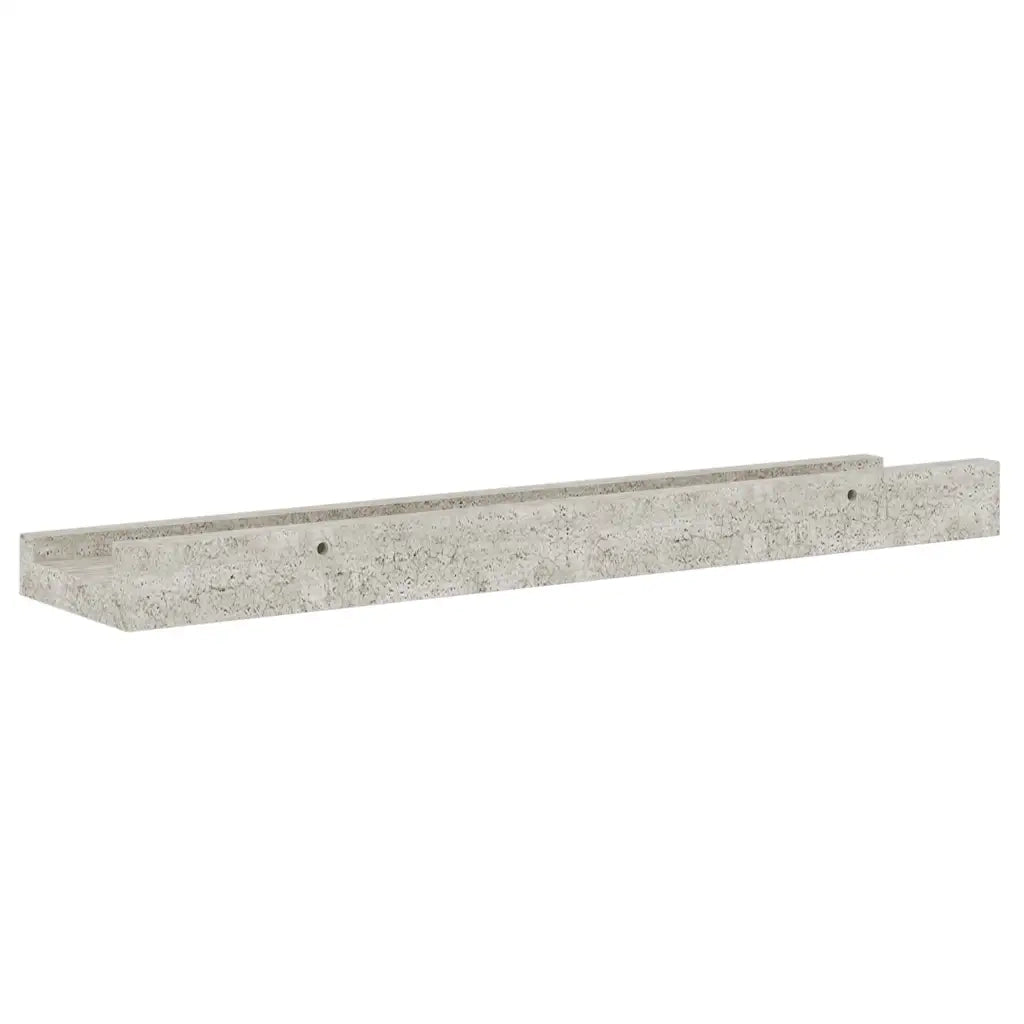 2 pz Mensole da Parete | Scaffali a Parete | Ripiano a parete Grigio Cemento 40x9x3 cm