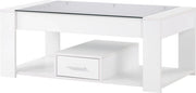 Tavolo da salotto con vetro resistente - Design moderno - Spazio di riposo pratico - Aggiunta stile alla tua sala - 100 x 50 x 40