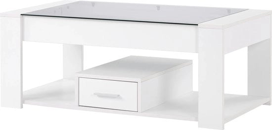 Tavolo da salotto con vetro resistente - Design moderno - Spazio di riposo pratico - Aggiunta stile alla tua sala - 100 x 50 x 40