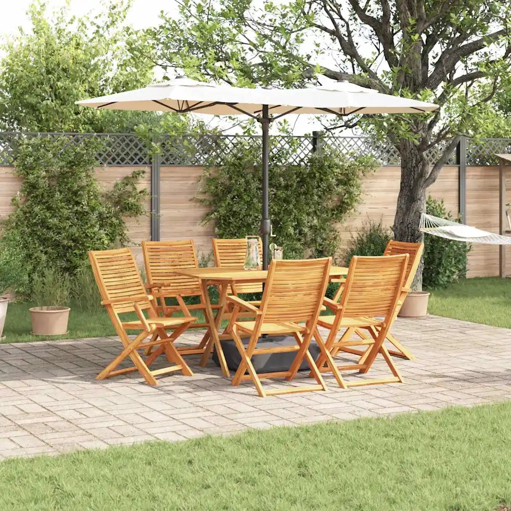 Set da Pranzo per Giardino 7 pcs Marrone 3375713