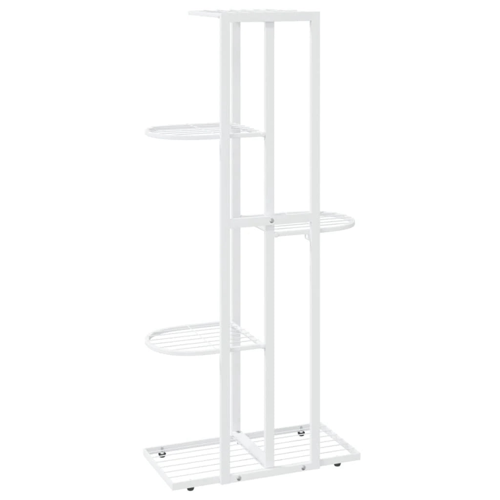 Portavasi/fioriera a 5 ripiani 43 x 22 x 98 cm metallo bianco 02_0045161