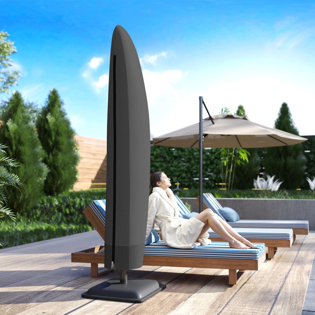 Copertura per Ombrellone 3x3 m ¨C zephmum ¨C Impermeabile, Nero