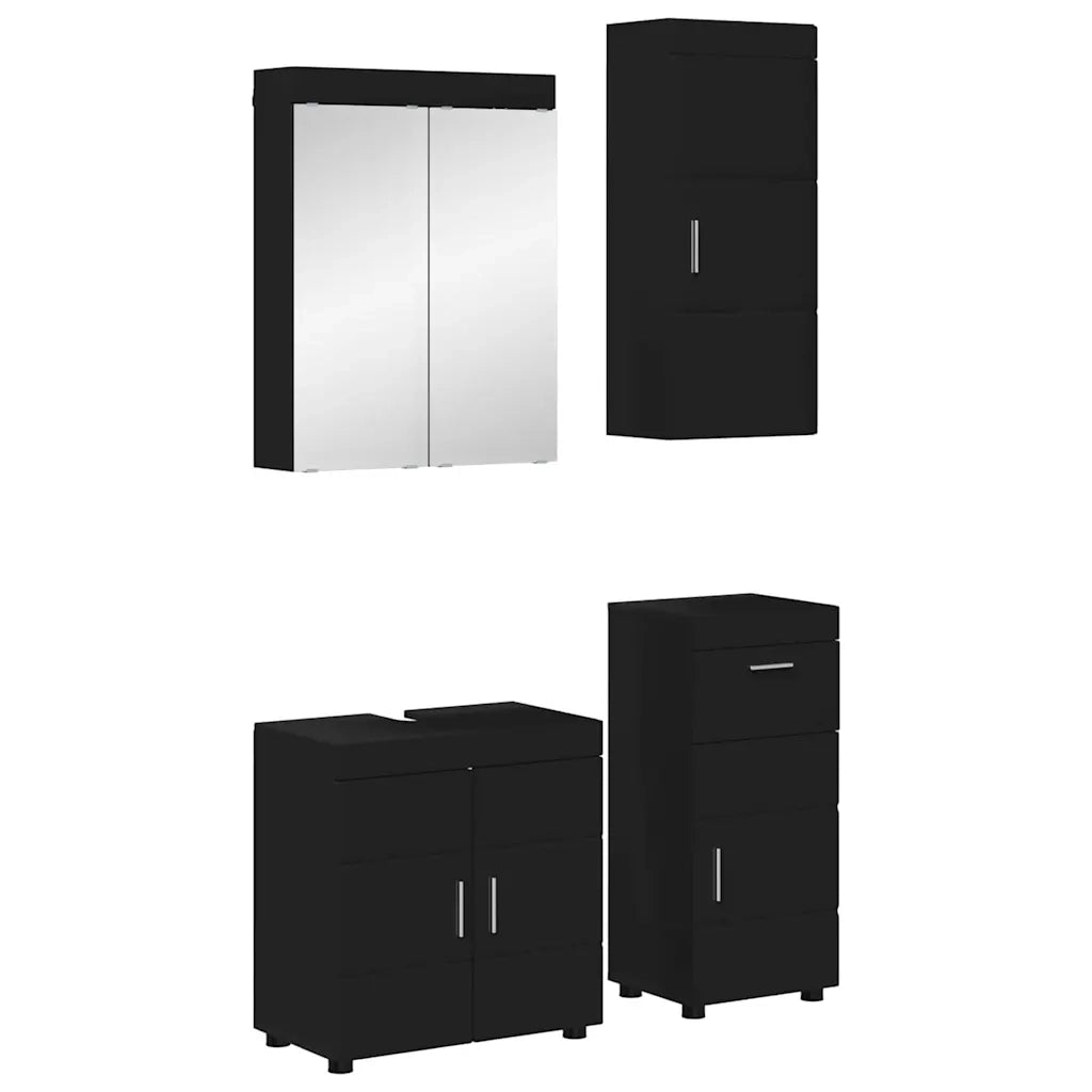 Set di mobili per il bagno TULUM Nero Legno multistrato