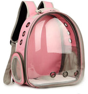 Zak per animali per gatti, cani, piccoli gatti, cuccioli, conigli, approvata dalle compagnie aeree, capsule trasparente, valigetta per viaggi con ventilazione - rosa