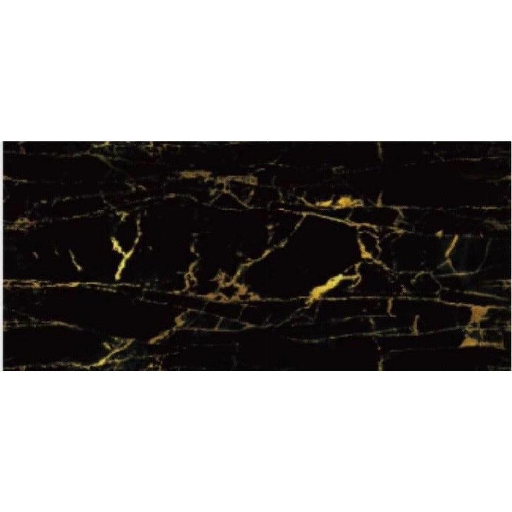 Trade Shop - Pannello Adesivo Effetto Marmo Nero Dorato Pareti Paraschizzi 300 X 60 Cm Stanza -