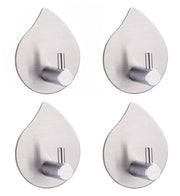 Haken Autoadesivi Resistenti allo Stress - Haken per Parete in Acciaio Inossidabile - 4 Pack - Impermeabili - Hanger con Autoadesivo Forte per Maglioni e Asciugamani