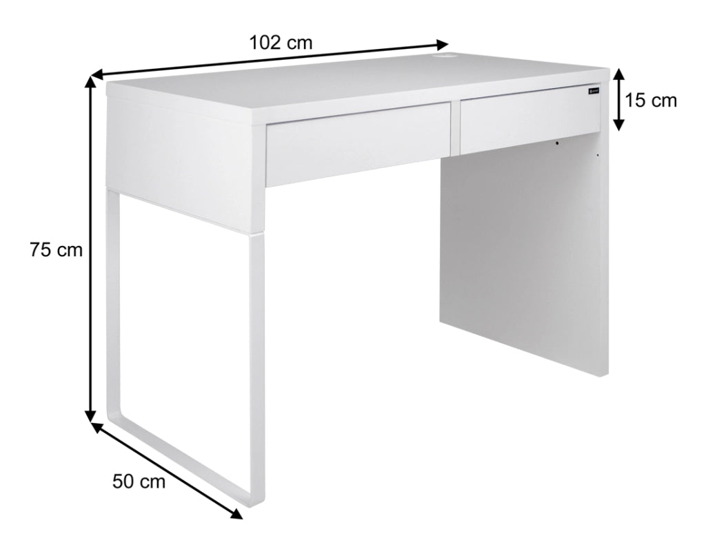 Scrivania per ufficio, scrivania con cassetti colore bianco - Iside - SC08IS