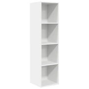Mobile TV da Parete | Armadietto TV | Mobile Porta TV Bianco 37x37x142,5 cm in Legno Multistrato