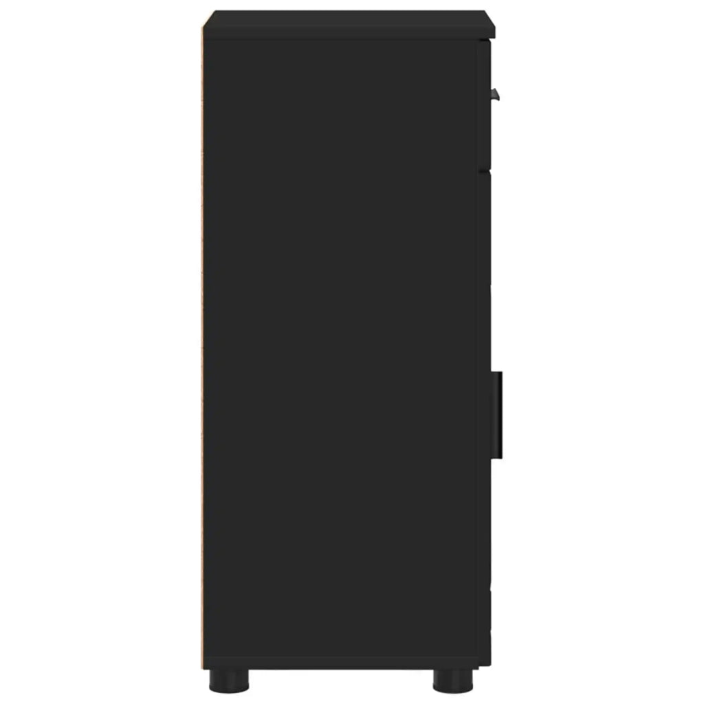 Mobile da Bagno con cassetto con porta Nero 30 x 35 x 80 cm 883325