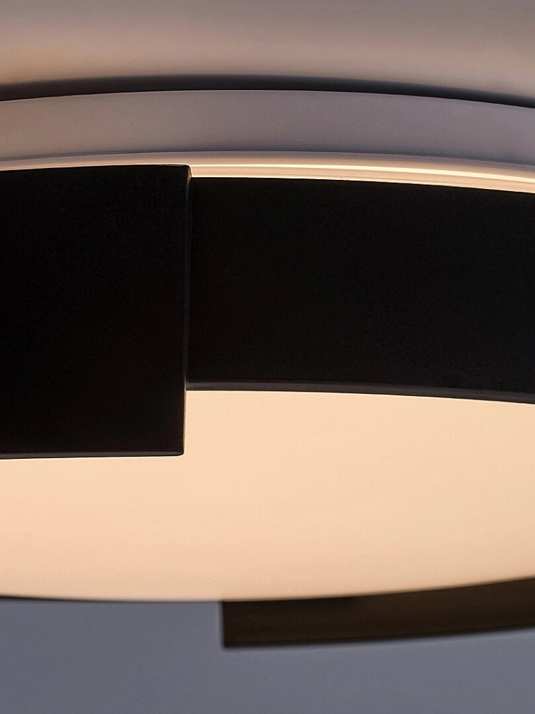 Plafoniera LED tonda Ø40 nera 24W dimmer con telecomando
