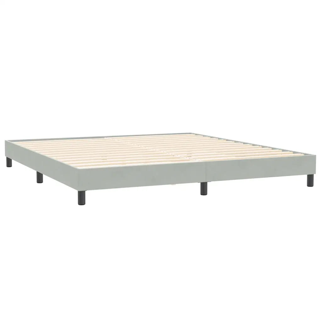 Giroletto senza Materasso Grigio Chiaro 200x210 cm Velluto 4101373