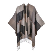 Nuova sciarpa/scialle da donna, in jacquard dal design retr¨° e alla moda, divisa in due, spessa e calda.