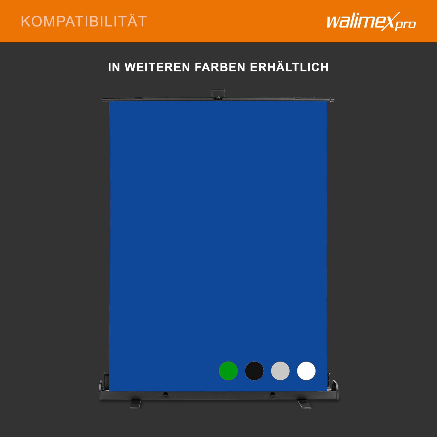 Fondale fotografico a rullo blu 165 x 220 cm, sfondo avvolgibile con supporto, sistema per studi fotografici, pannello ingualcibile per fotografia