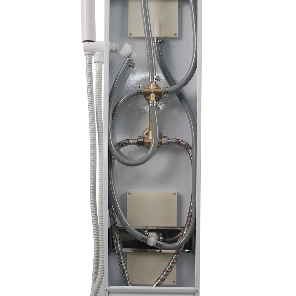 Colonna doccia pannello idromassaggio effetto cascata YH8124 SIDNEY - Bianco