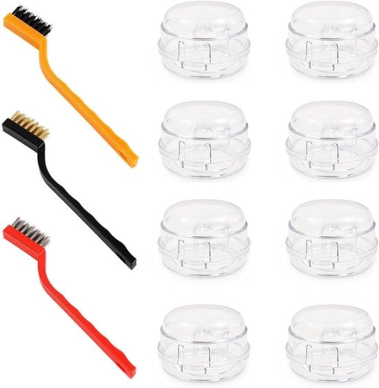 Sicurezza per bambini per forno e fornello - Set da 8 pezzi - Montaggio senza maniglia - Adatto per maniglie fino a Ø 42 cm - Protezione per bambini
