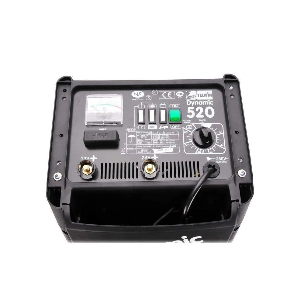 Trade Shop - Caricabatterie Avviatore Monofase 230v-12-24v Dynamic 520 Start Telwin 829383 -