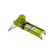 De Buyer 2015.23 Swing Plus Affettatrice Manuale Regolabile Spessore da 0.5 a 10 mm Lama Liscia e Ondulata Piedini Antiscivolo Pusher Ergonomico Colore Verde