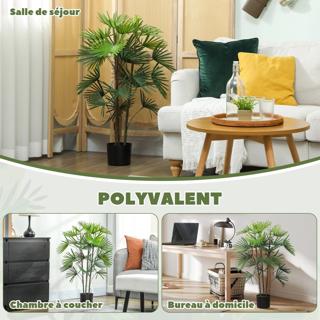 Palma Artificiale con Vaso ¨C zephmum ¨C Verde 90 cm